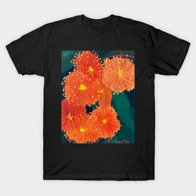 Orange Gum Flowers: Summer Days by Leah Gay T-Shirt by leahgay